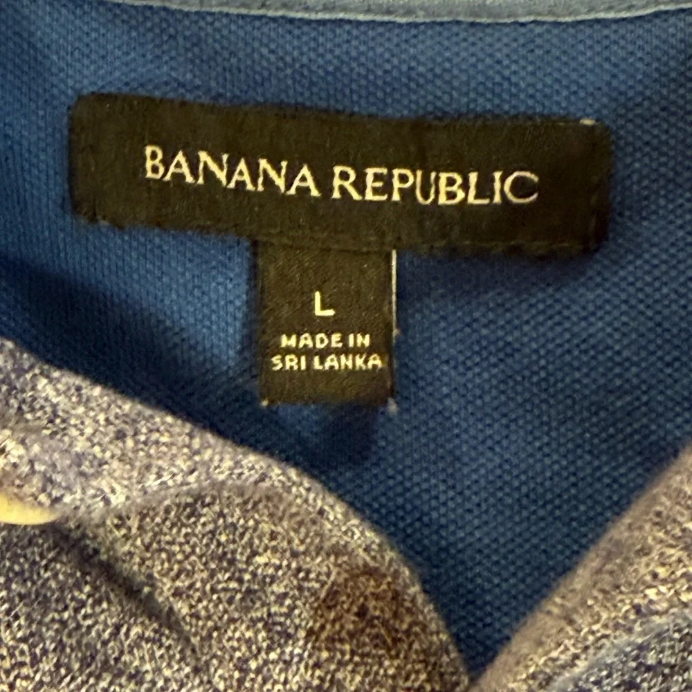 Banana Republic Heathered blue Polo Shirt